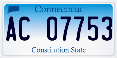 CT license plate AC07753