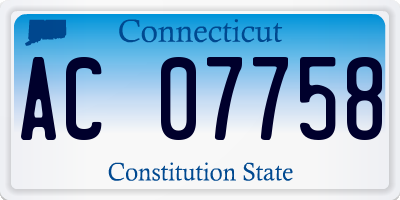CT license plate AC07758