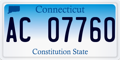 CT license plate AC07760