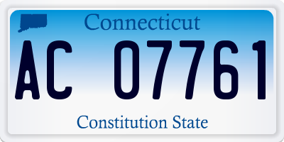 CT license plate AC07761