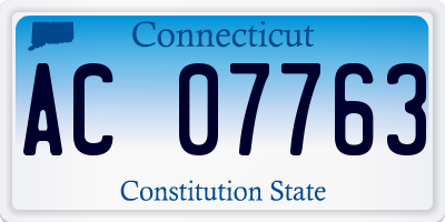 CT license plate AC07763
