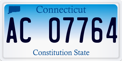 CT license plate AC07764