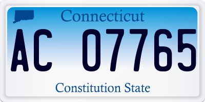 CT license plate AC07765