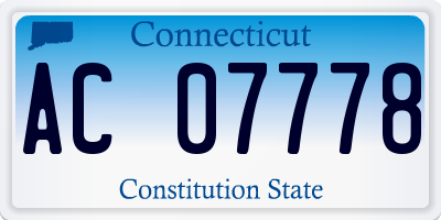 CT license plate AC07778