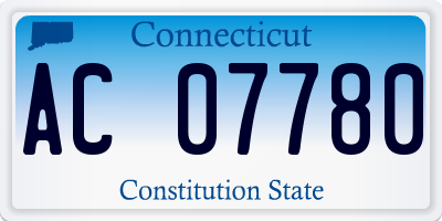 CT license plate AC07780