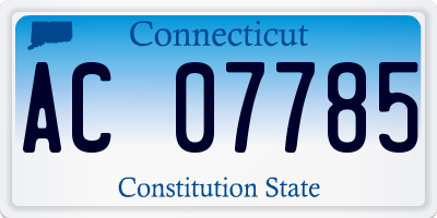 CT license plate AC07785