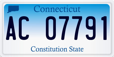 CT license plate AC07791