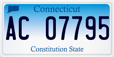 CT license plate AC07795