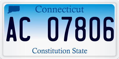 CT license plate AC07806