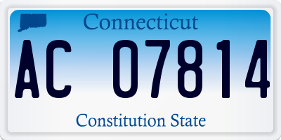 CT license plate AC07814