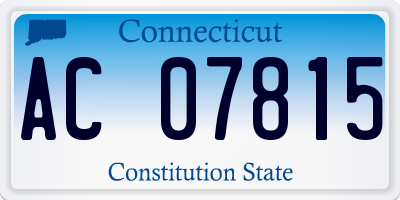 CT license plate AC07815