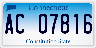 CT license plate AC07816