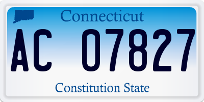 CT license plate AC07827