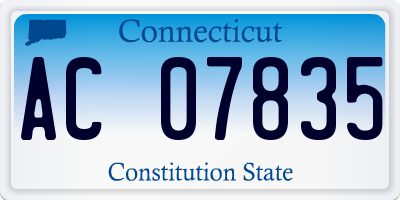 CT license plate AC07835