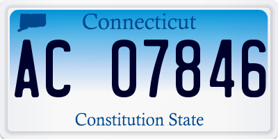 CT license plate AC07846