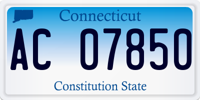 CT license plate AC07850