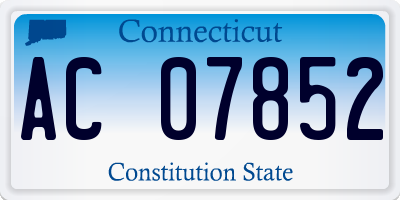 CT license plate AC07852