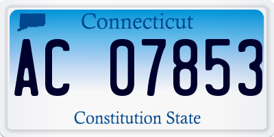CT license plate AC07853