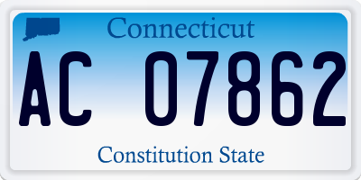 CT license plate AC07862