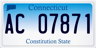 CT license plate AC07871