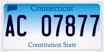 CT license plate AC07877