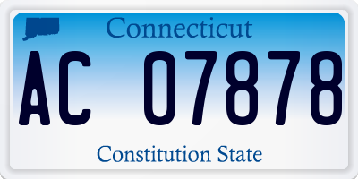 CT license plate AC07878