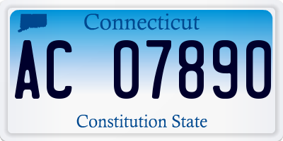 CT license plate AC07890
