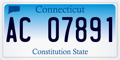 CT license plate AC07891