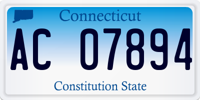 CT license plate AC07894