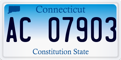 CT license plate AC07903