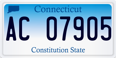CT license plate AC07905