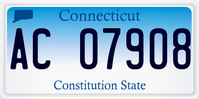 CT license plate AC07908