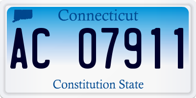 CT license plate AC07911