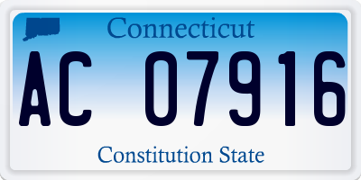 CT license plate AC07916