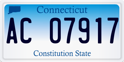 CT license plate AC07917