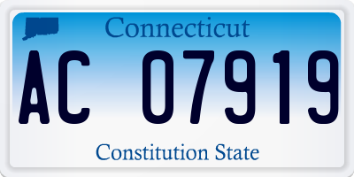 CT license plate AC07919