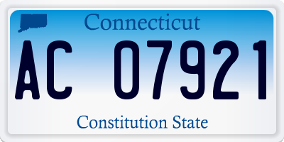 CT license plate AC07921