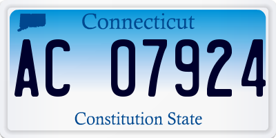 CT license plate AC07924