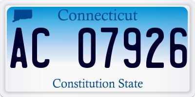 CT license plate AC07926