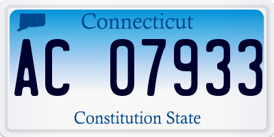 CT license plate AC07933