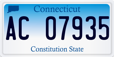 CT license plate AC07935