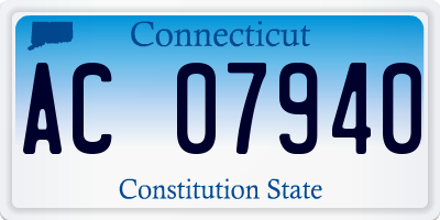 CT license plate AC07940