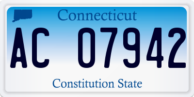 CT license plate AC07942