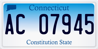CT license plate AC07945