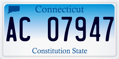 CT license plate AC07947