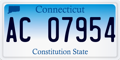 CT license plate AC07954