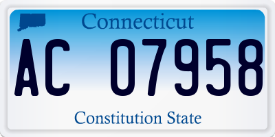 CT license plate AC07958
