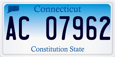 CT license plate AC07962