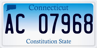 CT license plate AC07968