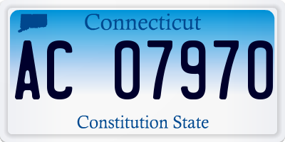CT license plate AC07970